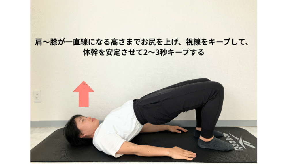 視線固定ブリッジエクササイズ