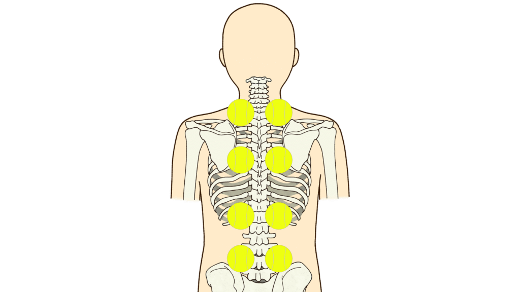 ボールを使った背中ほぐし